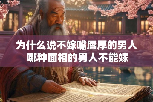 为什么说不嫁嘴唇厚的男人 哪种面相的男人不能嫁 为什么说不嫁嘴唇厚的男人 哪种面相的男人不能嫁