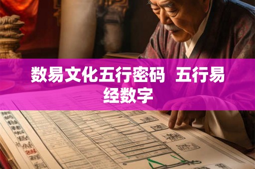 数易文化五行密码  五行易经数字