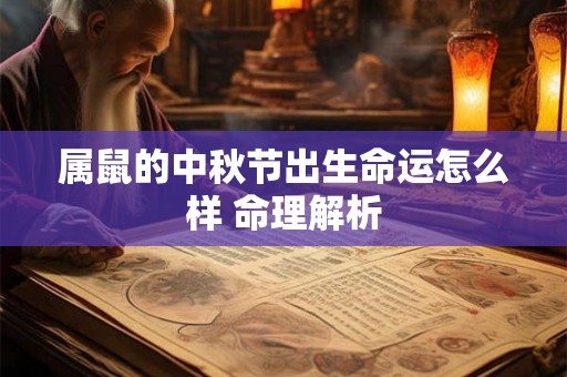 属鼠的中秋节出生命运怎么样 命理解析