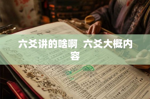 六爻讲的啥啊  六爻大概内容