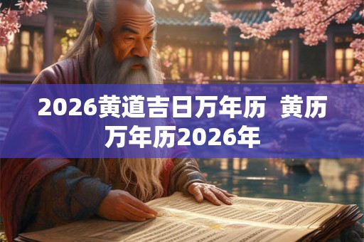 2026黄道吉日万年历  黄历万年历2026年