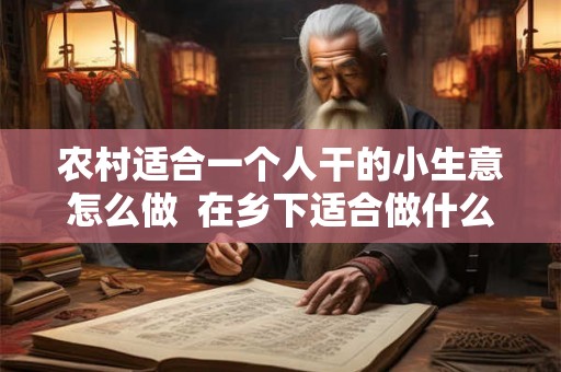 农村适合一个人干的小生意怎么做  在乡下适合做什么生意