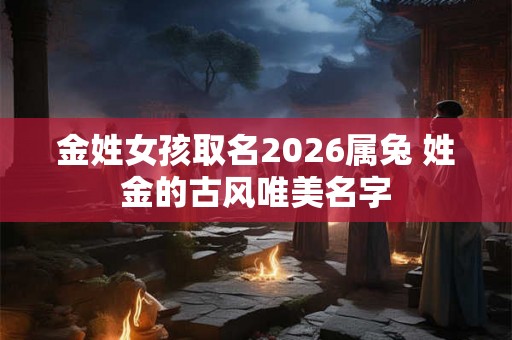 金姓女孩取名2026属兔 姓金的古风唯美名字