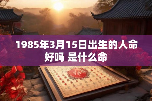 1985年3月15日出生的人命好吗 是什么命 1985年3月15日出生的人命好吗 是什么命