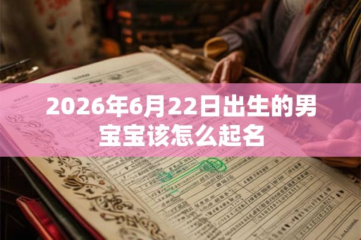 2026年6月22日出生的男宝宝该怎么起名