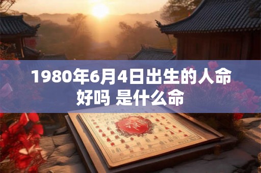 1980年6月4日出生的人命好吗 是什么命