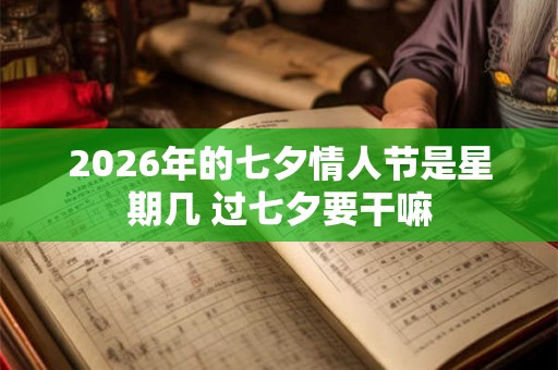 2026年的七夕情人节是星期几 过七夕要干嘛