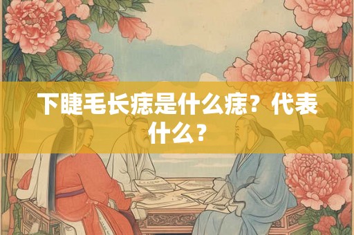 下睫毛长痣是什么痣？代表什么？