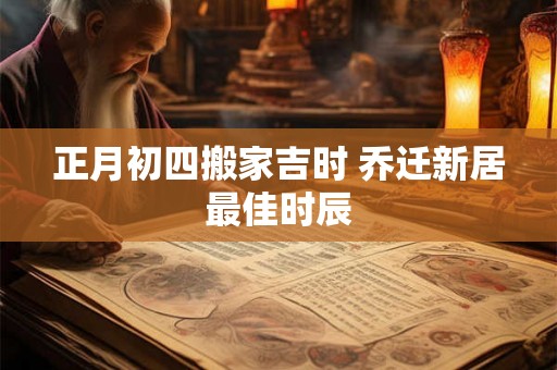 正月初四搬家吉时 乔迁新居最佳时辰