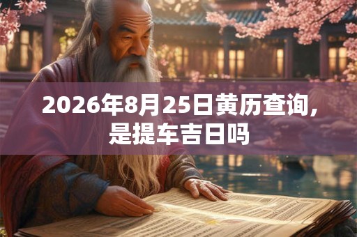 2026年8月25日黄历查询,是提车吉日吗