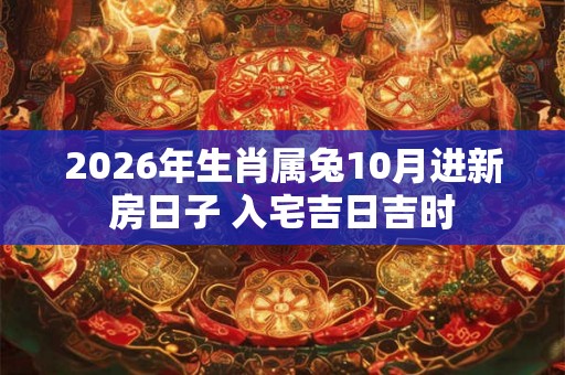 2026年生肖属兔10月进新房日子 入宅吉日吉时