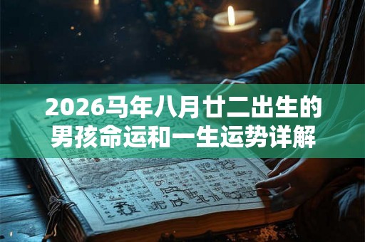 2026马年八月廿二出生的男孩命运和一生运势详解 2026马年八月廿二出生的男孩命运和一生运势详解