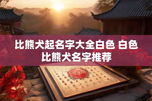 比熊犬起名字大全白色 白色比熊犬名字推荐 比熊犬起名字大全白色 白色比熊犬名字推荐