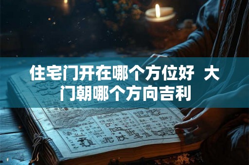住宅门开在哪个方位好  大门朝哪个方向吉利