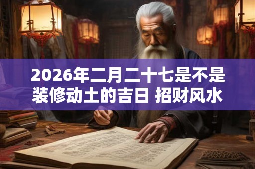 2026年二月二十七是不是装修动土的吉日 招财风水