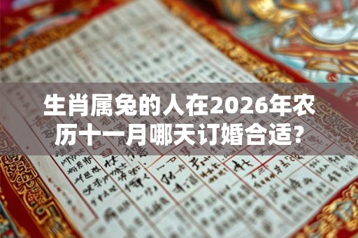 生肖属兔的人在2026年农历十一月哪天订婚合适？