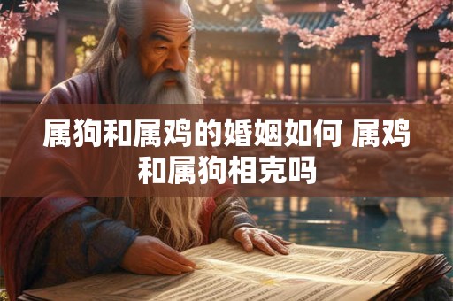 属狗和属鸡的婚姻如何 属鸡和属狗相克吗