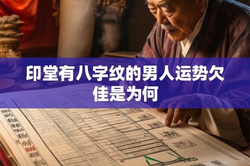印堂有八字纹的男人运势欠佳是为何