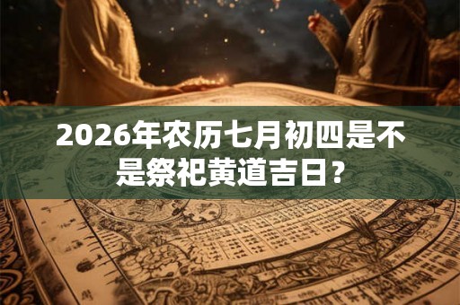 2026年农历七月初四是不是祭祀黄道吉日? 2026年农历七月初四是不是祭祀黄道吉日?