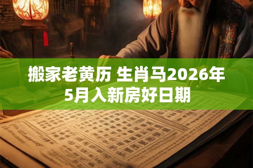 搬家老黄历 生肖马2026年5月入新房好日期