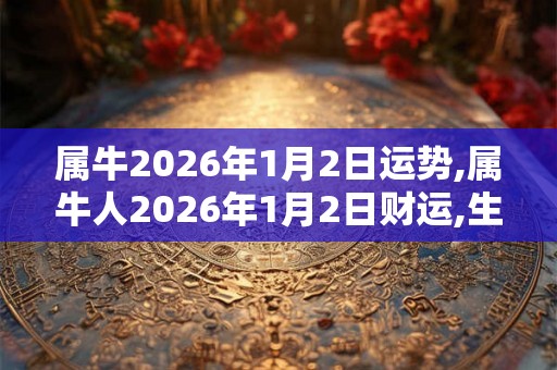 属牛2026年1月2日运势,属牛人2026年1月2日财运,生肖牛2026年1月2日运势