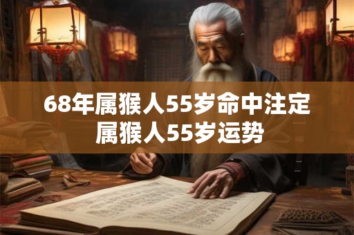68年属猴人55岁命中注定 属猴人55岁运势
