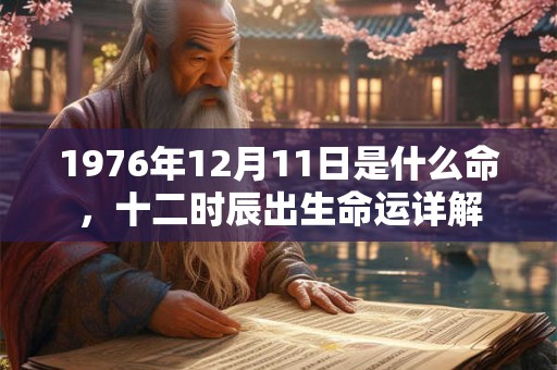 1976年12月11日是什么命，十二时辰出生命运详解