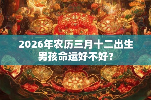 2026年农历三月十二出生男孩命运好不好？