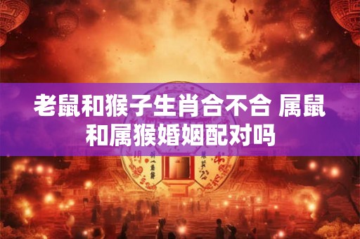 老鼠和猴子生肖合不合 属鼠和属猴婚姻配对吗