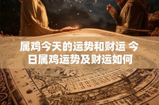属鸡今天的运势和财运 今日属鸡运势及财运如何