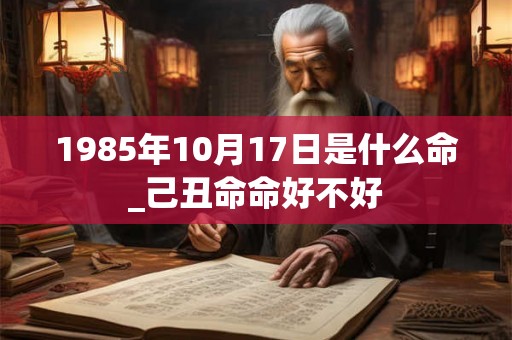 1985年10月17日是什么命_己丑命命好不好 1985年10月17日是什么命_己丑命命好不好