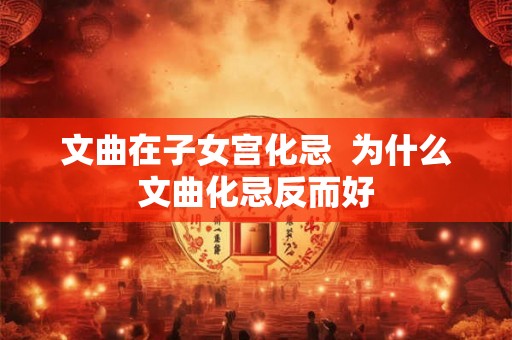 文曲在子女宫化忌  为什么文曲化忌反而好