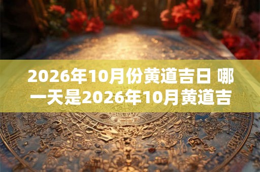 2026年10月份黄道吉日 哪一天是2026年10月黄道吉日