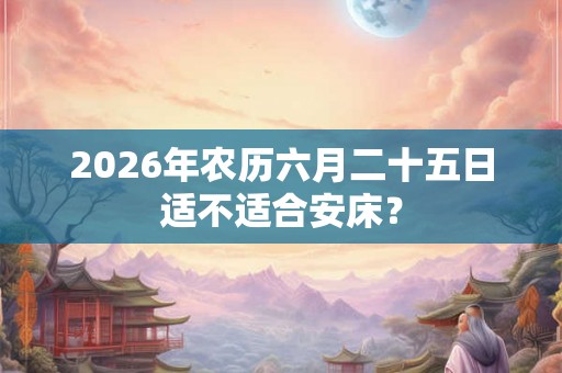 2026年农历六月二十五日适不适合安床? 2026年农历六月二十五日适不适合安床?