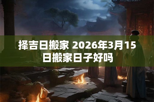 择吉日搬家 2026年3月15日搬家日子好吗 择吉日搬家 2026年3月15日搬家日子好吗