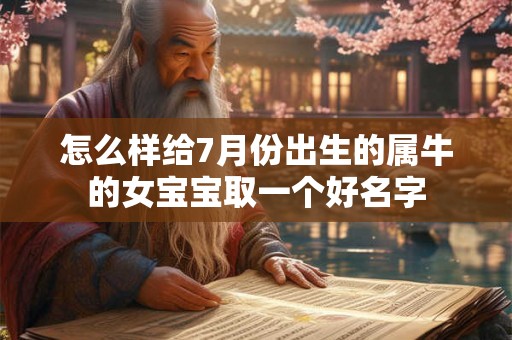怎么样给7月份出生的属牛的女宝宝取一个好名字