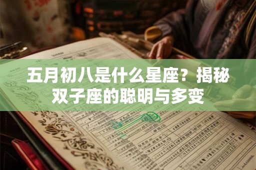 五月初八是什么星座？揭秘双子座的聪明与多变