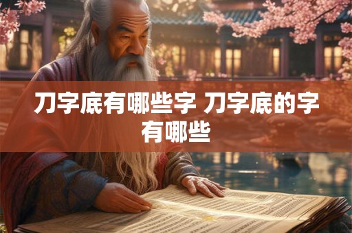 刀字底有哪些字 刀字底的字有哪些