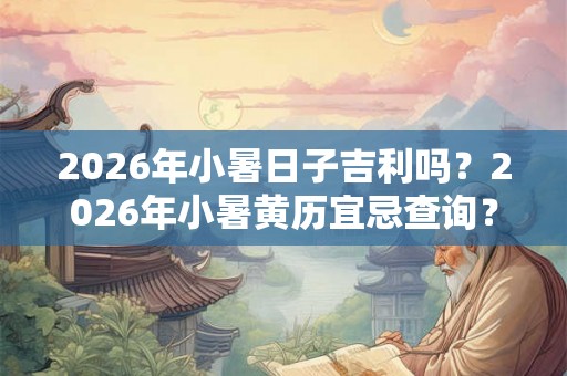 2026年小暑日子吉利吗?2026年小暑黄历宜忌查询? 2026年小暑日子吉利吗?2026年小暑黄历宜忌查询?