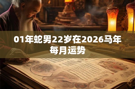 01年蛇男22岁在2026马年每月运势