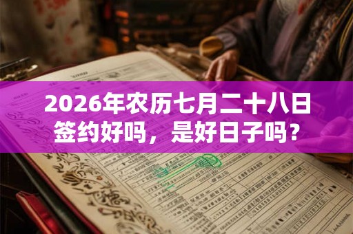 2026年农历七月二十八日签约好吗，是好日子吗？