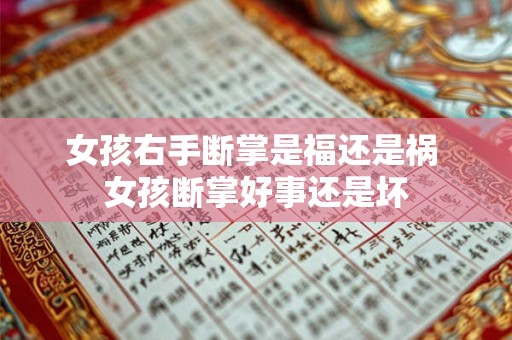 女孩右手断掌是福还是祸 女孩断掌好事还是坏