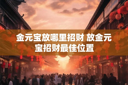金元宝放哪里招财 放金元宝招财最佳位置