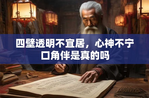 四壁透明不宜居，心神不宁口角伴是真的吗