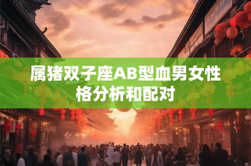 属猪双子座AB型血男女性格分析和配对