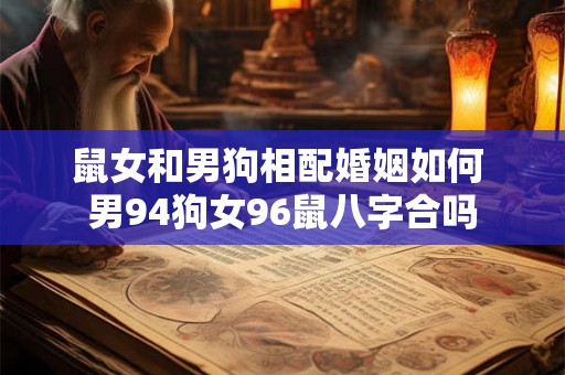 鼠女和男狗相配婚姻如何 男94狗女96鼠八字合吗