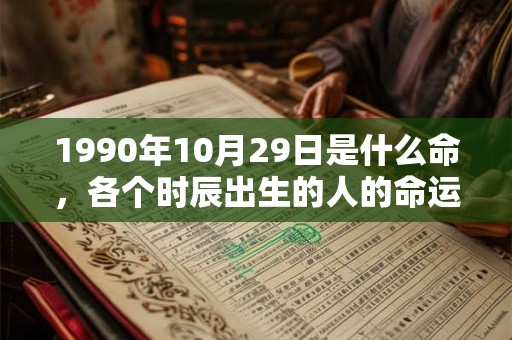 1990年10月29日是什么命，各个时辰出生的人的命运