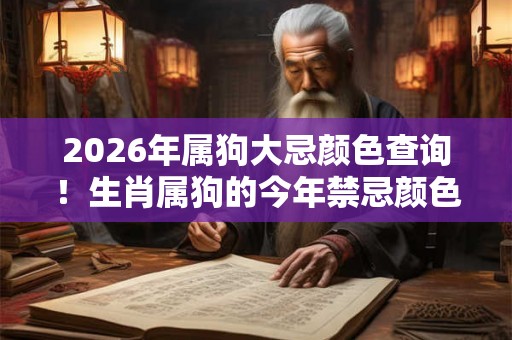 2026年属狗大忌颜色查询！生肖属狗的今年禁忌颜色是什么