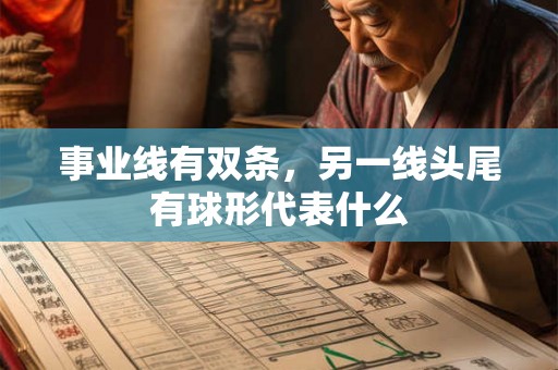 事业线有双条，另一线头尾有球形代表什么