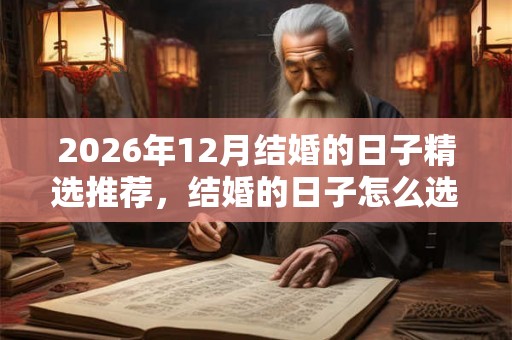 2026年12月结婚的日子精选推荐，结婚的日子怎么选？
